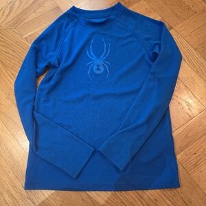 Spyder long sleeve bright blue shirt